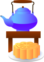 茶壶水壶壶月饼中秋