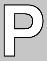 字母p镂空字母装饰装饰元素