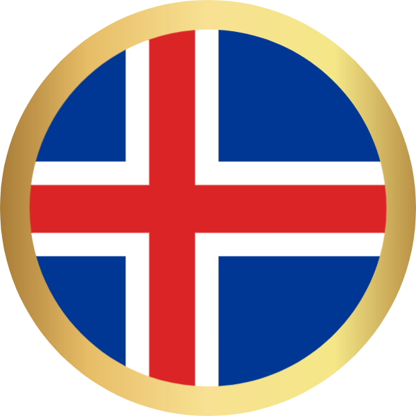 国旗圆冰岛国家足球