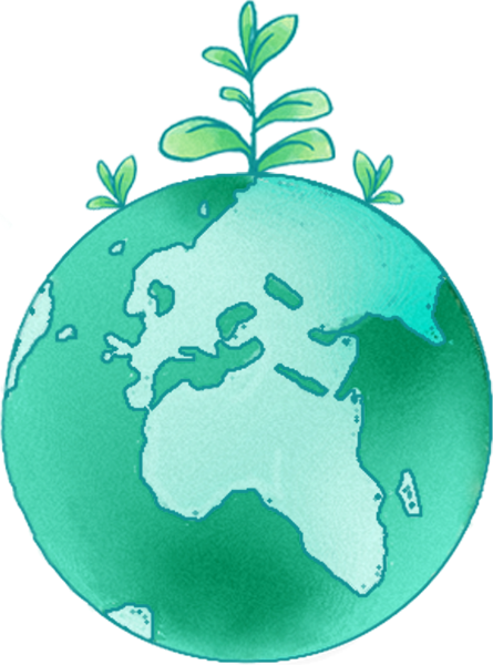 地球植物装饰元素装饰卡通