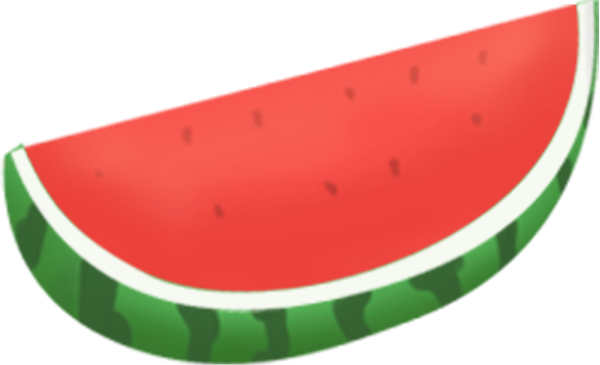 西瓜水果夏天卡通红色