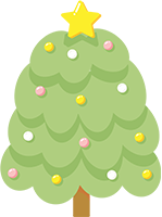圣诞圣诞节圣诞树插画清新