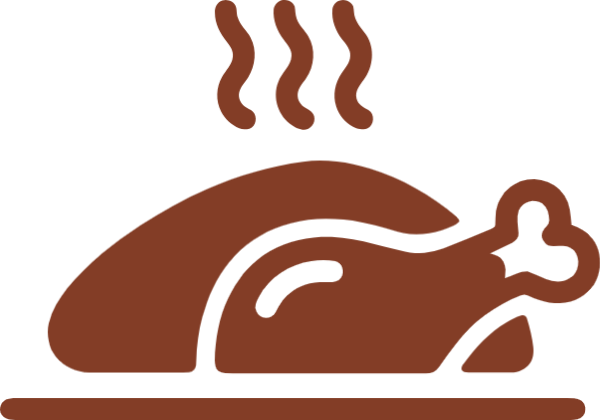 火鸡烤鸡图标icon标识