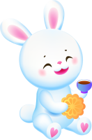 兔子小白兔中秋中秋节喝茶