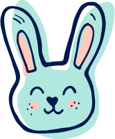 复活节兔子动物手绘插画