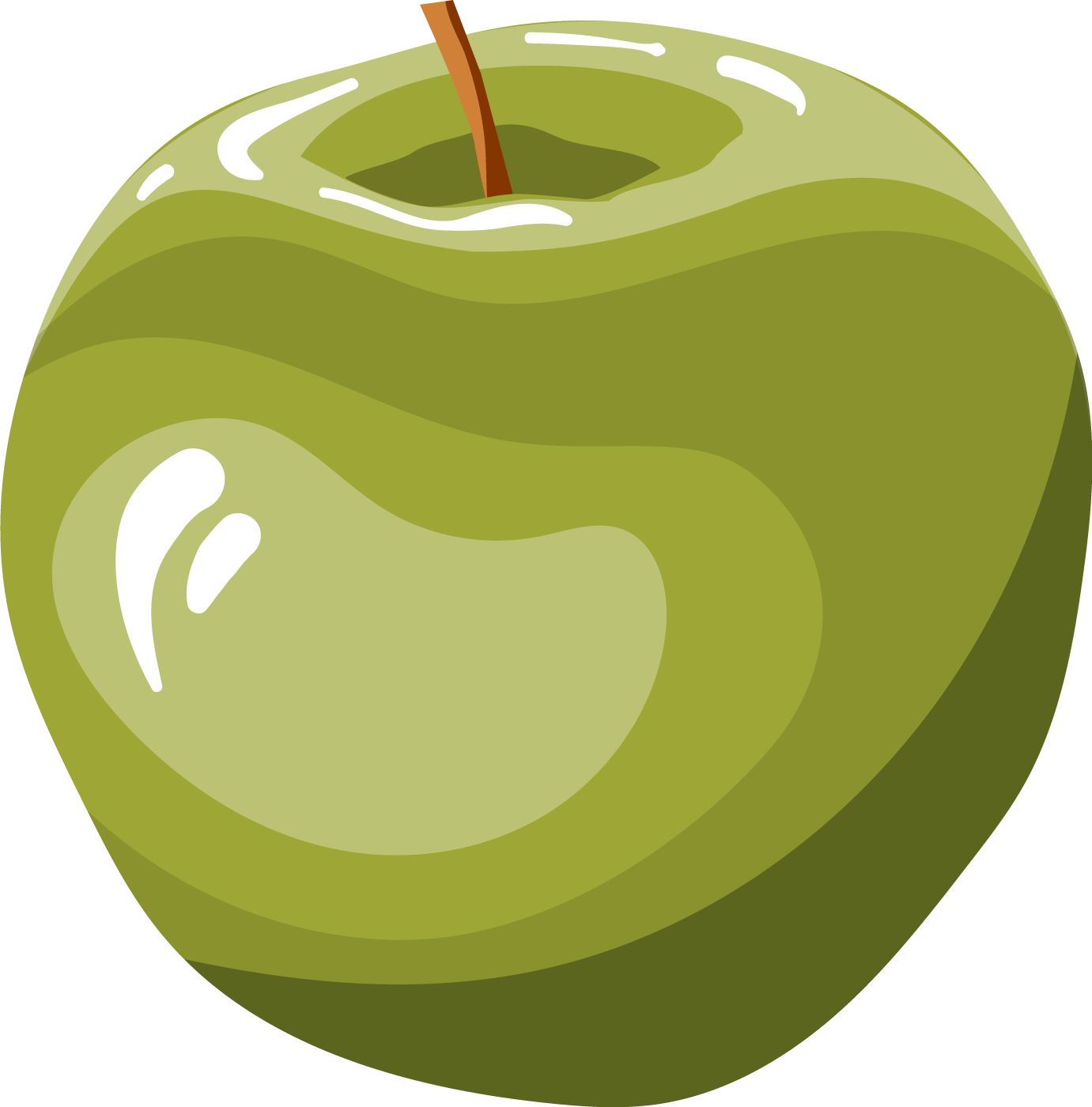 苹果绿苹果鲜果水果插画