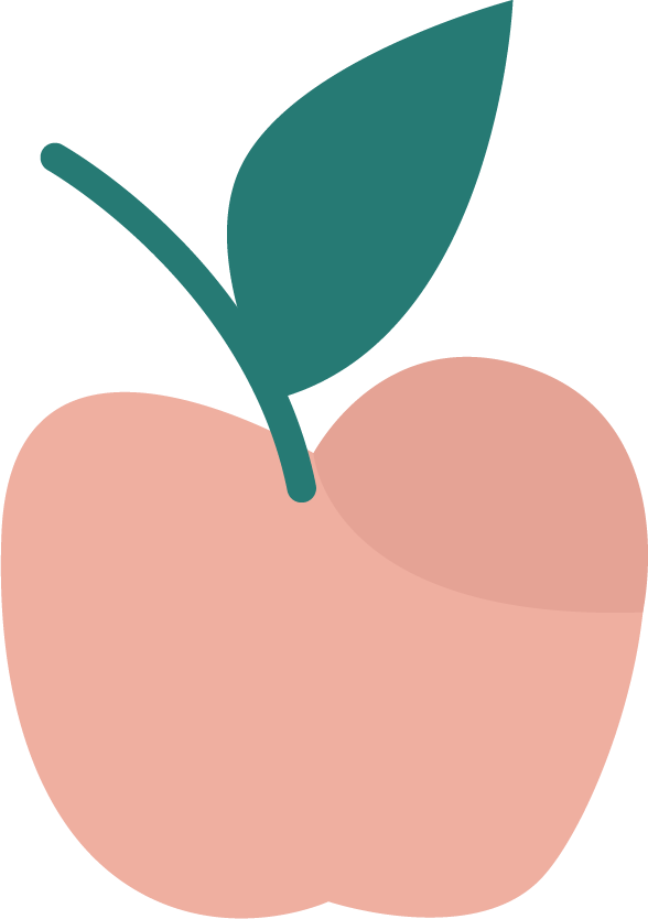 创意插画扁平苹果水果