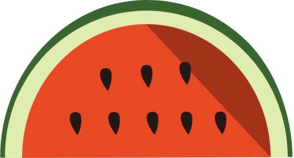 西瓜水果夏天食物卡通
