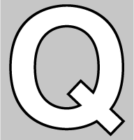 字母q镂空字母装饰装饰元素