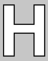 字母h镂空字母英文字体