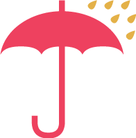 标志雨伞雨滴警示标志伞