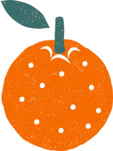 橘子桔子水果春节手绘