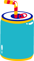 易拉罐饮料饮品汽水卡通