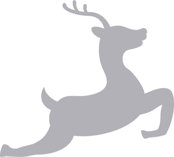 圣诞鹿麋鹿奔跑生物设计