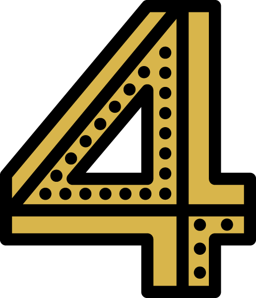 数字4符号四装饰