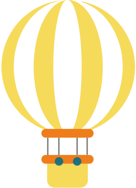 热气球气球卡通工具圆形