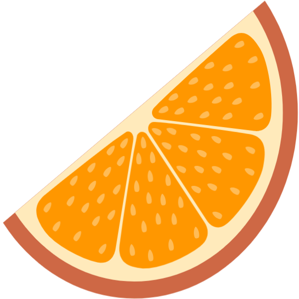 橙子水果橘子果汁卡通