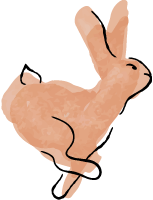 兔子动物复活节水彩手绘
