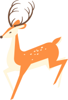 鹿小鹿动物手绘插画