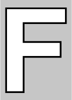 字母f镂空字母英文字体