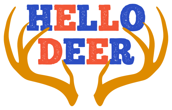 节日鹿角文字hello deer问候