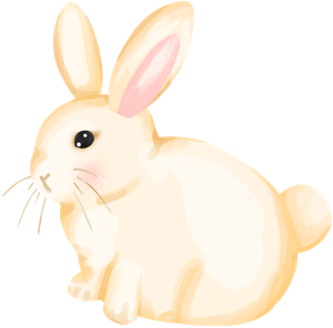 兔子动物复活节节日手绘