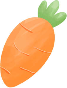 胡萝卜蔬菜手绘插画卡通