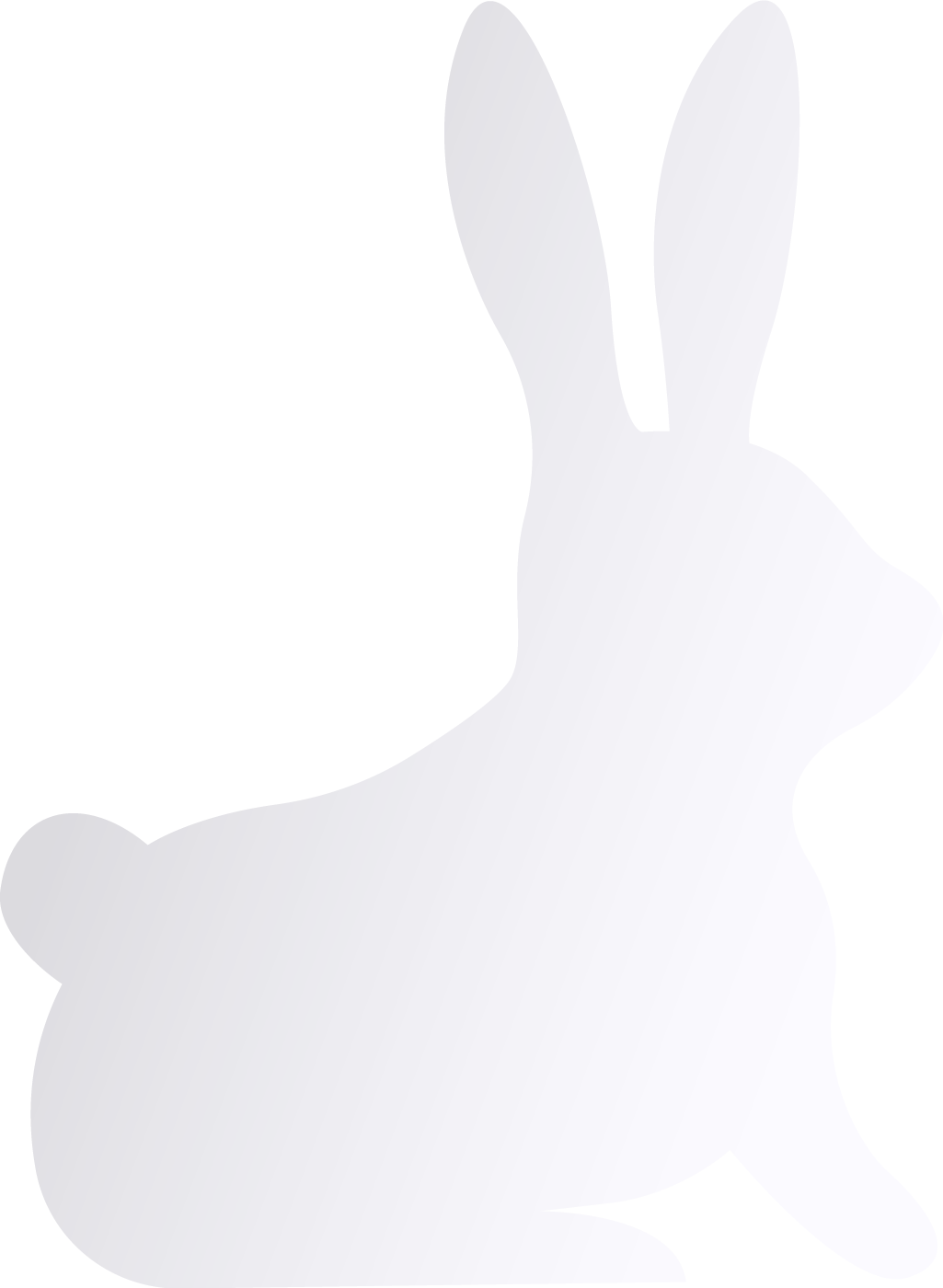 兔子动物渐变复活节节日
