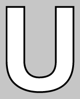 字母u镂空字母装饰装饰元素