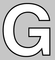 字母g镂空字母装饰装饰元素