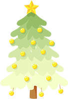圣诞圣诞节圣诞树插画清新