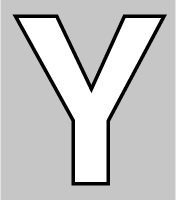 字母y镂空字母装饰装饰元素