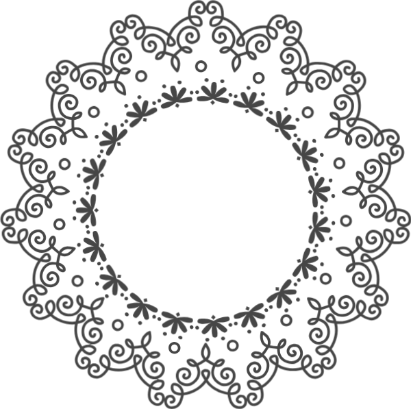 花纹花框蕾丝线条圆环