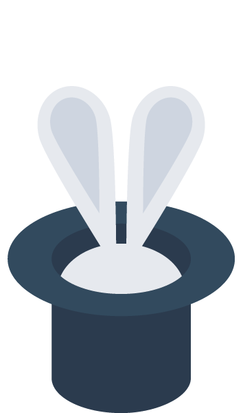 魔术变魔术魔术帽兔耳朵兔子