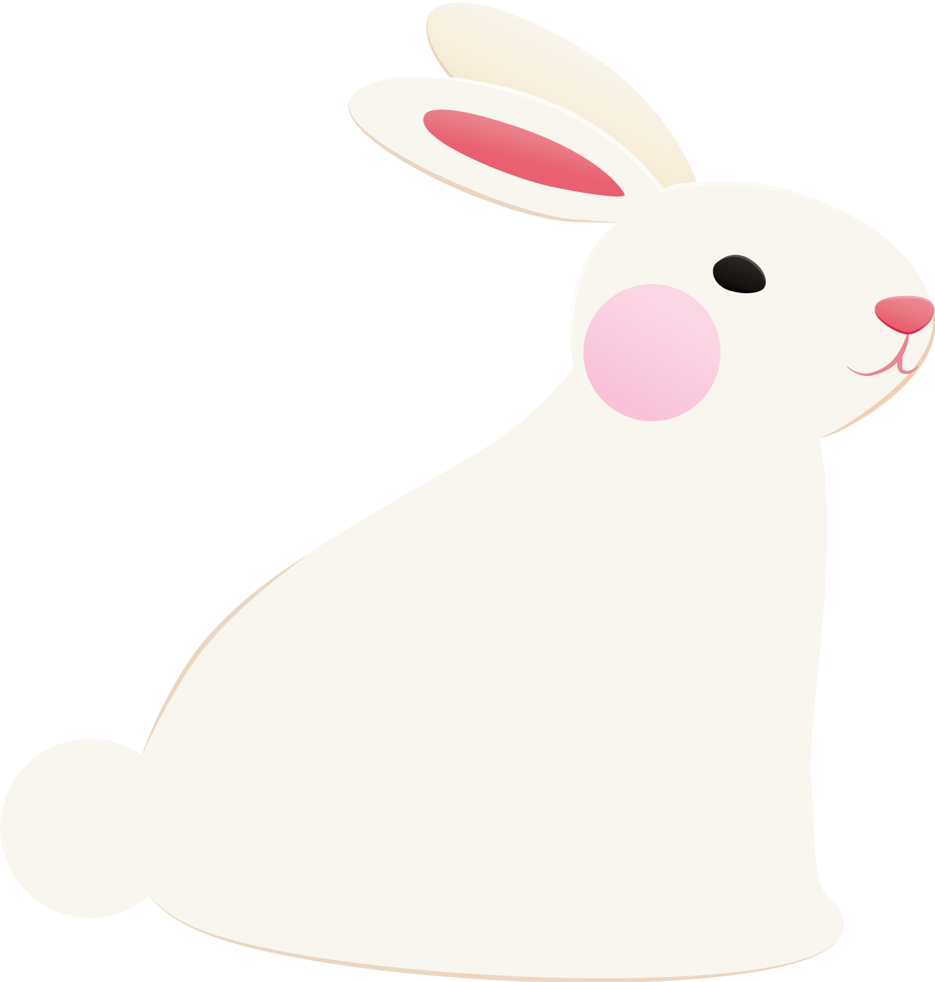 兔子动物复活节插画可爱
