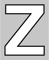 字母z镂空字母装饰装饰元素