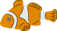 鱼小丑鱼海洋生物动物手绘