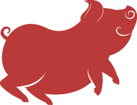 猪小猪动物蹬脚红猪