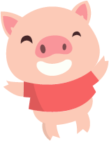 小猪猪动物微笑拟人