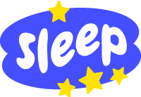 sleep睡觉单词英文涂鸦