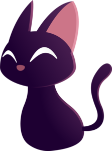 万圣节黑猫猫猫咪插画
