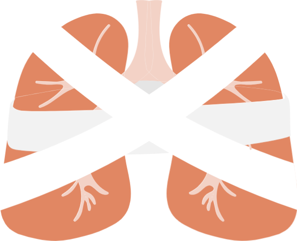 肺肺部绷带肺癌健康