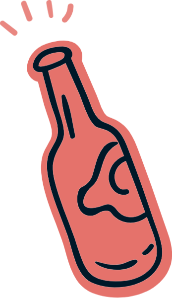 啤酒酒瓶饮料瓶瓶子红瓶子