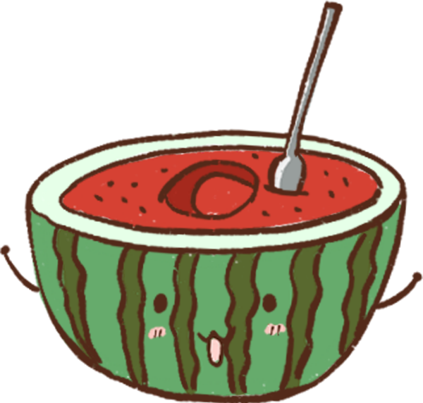西瓜水果食物拟人卡通