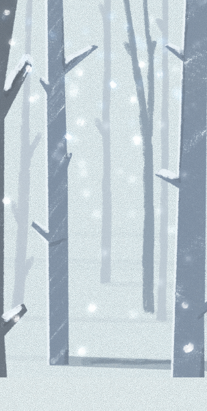冬天插画手绘下雪雪花