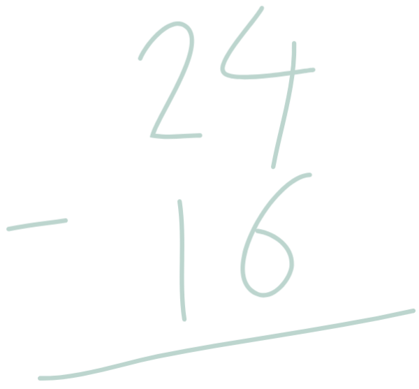 公式减法24-16数学算法
