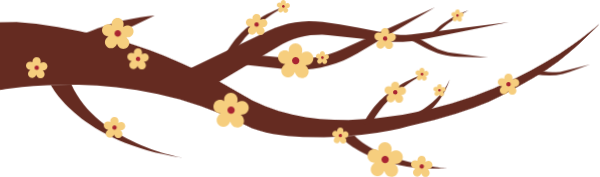 花树枝枝桠花朵花卉
