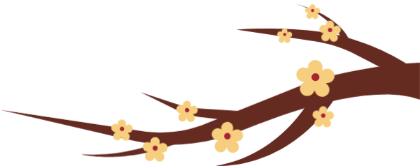 花树枝枝桠花朵花卉