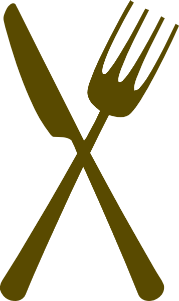 刀叉勺子餐具标志简笔