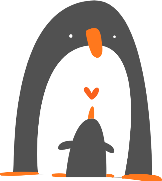 企鹅动物母亲节亲子母爱